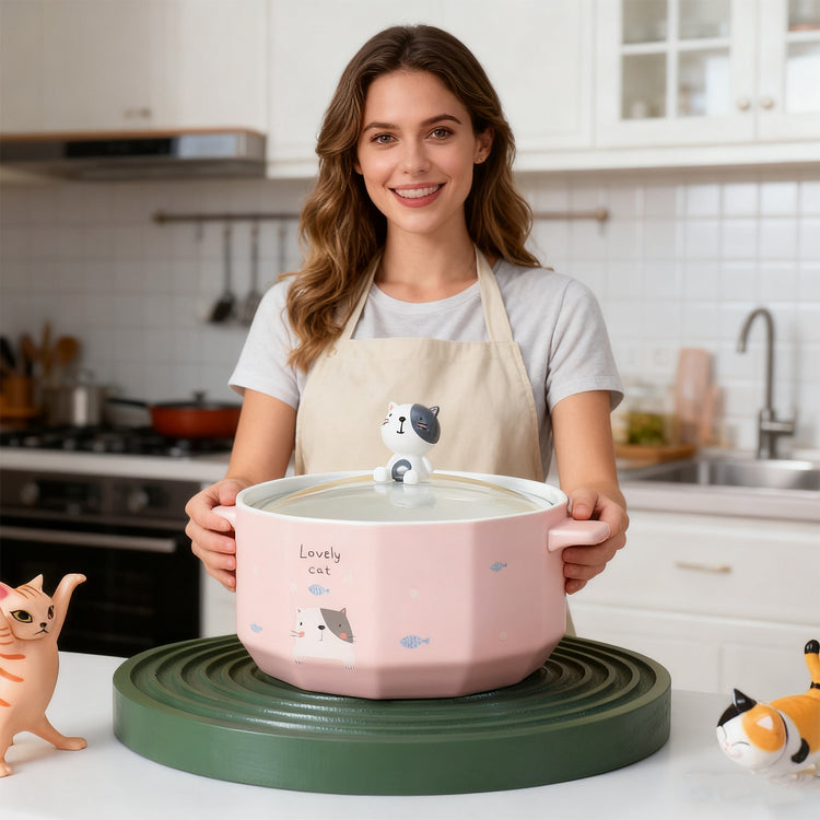 Additional product view of 850ml Cartoon Cat Noodle Bowl