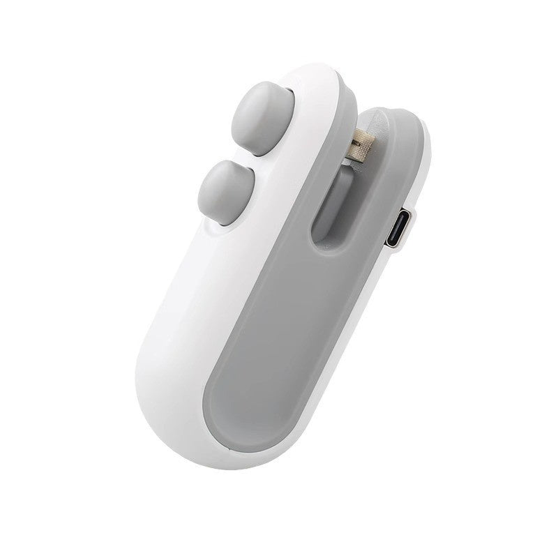 Compact rechargeable bag sealer with magnetic storage