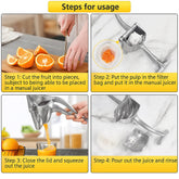 Heavy Duty Metal Manual Juicer Fruit Juice Squeezer for Pressing Lemons Oranges